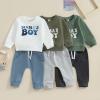 LIOMENGZI Toddler Baby Boy Fall Winter Clothes Outfits Mamas Boy Sweatshirt Pants Set Infant Clothes 6 12 18 24 Months 2T view 2