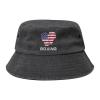Boxing Design American Flag Bucket Hat for Women Men Outdoor Sun Hat Summer Beach Travel Fishing Cap Black view 1