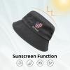 Boxing Design American Flag Bucket Hat for Women Men Outdoor Sun Hat Summer Beach Travel Fishing Cap Black view 4