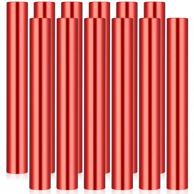 Hanaive 12 Pieces Relay Baton Sports Aluminum Track Baton Field Race Equipments for Running Race Team Corrosion Resistant for Students Office Clark Running Outdoor Field Race Tools(Red)