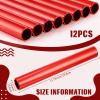 Hanaive 12 Pieces Relay Baton Sports Aluminum Track Baton Field Race Equipments for Running Race Team Corrosion Resistant for Students Office Clark Running Outdoor Field Race Tools(Red) view 2