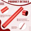 Hanaive 12 Pieces Relay Baton Sports Aluminum Track Baton Field Race Equipments for Running Race Team Corrosion Resistant for Students Office Clark Running Outdoor Field Race Tools(Red) view 3