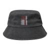 American Flag Disc Golf Bucket Hat for Women Men Outdoor Sun Hat Summer Beach Travel Fishing Cap Black view 1
