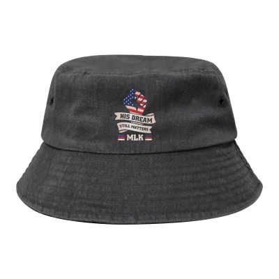 His Dream Still Matters MLK Bucket Hat for Women Men Outdoor Sun Hat Summer Beach Travel Fishing Cap Black
