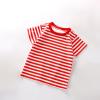 NineFit Basics Toddler Baby Boys Girls Striped Color Block Short Sleeve T Shirts Kids Casual Crewneck Shirt Summer (Red, 6-12 Months) view 2