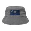 Flag of South Carolina Bucket Hat for Women Men Outdoor Sun Hat Summer Beach Travel Fishing Cap Gray view 1