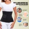 MAMODY Postpartum Belly Band Postpartum Belly Wrap, Abdominal Binder Post Surgery C-section Recovery Support Belt After Birth Brace, Slimming Girdles (Midnight Black, L) view 3