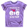 Big Sister Shirt I'm Going to Be A Big Sister New Announcement Toddler Shirts Girl Promoted Outfit Baby Girls Heart tee (US, Age, 12 Months, Purple) view 1