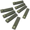 Molle Straps with Snaps 4 inch 6 inch, Tactical Molle Strap with Button Molle Panel Straps, Military Backpack Molle Accessories Snap Strap, Small Outdoor Molle Connectors (Army Green, 4 inch - 8 PCS) view 1