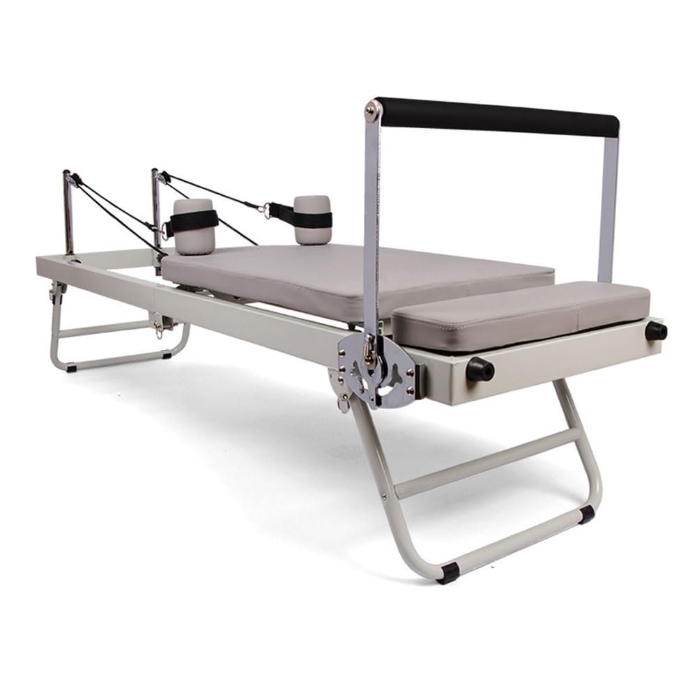 RNQZ Foldable Pilates Reformer Machine for Home Workouts, Pilates Equipment for Gym, Suitable for Beginners and Intermediate Users,Up to 440 lbs Weight Capacity