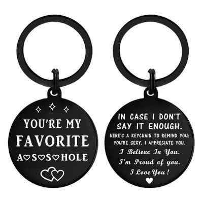 Mataly Valentines Day Gifts for Him Boyfriend Husband, I Love You Gifts for Him Men, Fathers Day Gift for Husband Boyfriend, Anniversary Keychain for Men, You're My Favorite