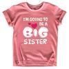 Big Sister Shirt I'm Going to Be A Big Sister New Announcement Toddler Shirts Girl Promoted Outfit Baby Girls Heart tee (US, Age, 5 Years, Mauve) view 1