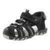 Egmy Children's Boys And Girls' Sport Water Sandals Closed-Toe Outdoor Soft Sole Sports Beach Sandals Non Slip Athletic Shoes (Black, 12.5 Little Child) view 1