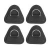 4 Pcs Stainless Steel D Ring Patch,Multi Function D Ring Pad for PVC Inflatable Boat Canoe Raft Dinghy Kayak Surfboard Paddle Board (Black) view 1