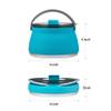 LGRFUXIN 1L Collapsible Camping Kettle, Portable Travel Kettle Folding Silicone Camping Cook Pot Foldable Compact Hiking Water Boiler and Warmer,Red view 2