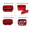 OMYSTYLE Red Slender Medium Organizer Insert, Felt Tote Bag Organizer Insert with 5 Sizes, Handbag Dividers for Inside Purse, Compatible with Longchamp, Neverful, Speedy and More view 2