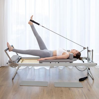 RNQZ Foldable Pilates Reformer Machine, Pilates Machine Pilates Equipment for Home and Gym Workout, Quiet 300 Lbs Pilates Equipment Reformer for Gym, Beginners