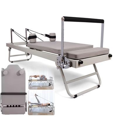 RNQZ Foldable Pilates Machine Equipment for Home Foldable Reformer Pilates for Beginner and Intermediate Users