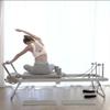 RNQZ Pilates Reformer Machine for Home,Foldable Pilates Reformer Machine Equipment for Home Use,Foldable Pilates Reformer Machine with Springs,Gray