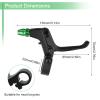 Drhomeam 2pcs 2 Fingers Bicycle Brake Levers, Aluminum Alloy Bicycle Brake Handles Compatible with for Kid Bike for Most Bicycles, Road Bikes (Green) view 2