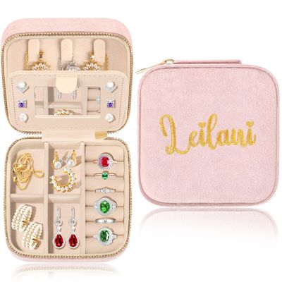 JSTUMB Leilani Personalized Wedding Gifts For Women Birthday Gifts For Women Gifts For Bride Name Jewelry Box Gift For Anniversary Christmas Gift For Her Women Beach Jewelry Holder