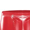 Maiyifu-GJ Men's Faux Leather Boxer Briefs Low Rise Sexy Underwear with Pouch Leather Underpants Shorts for Club Party (Red,Small) view 3