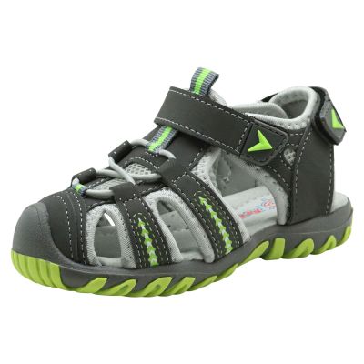 Egmy Children's Boys And Girls' Sport Water Sandals Closed-Toe Outdoor Soft Sole Sports Beach Sandals Non Slip Athletic Shoes (B, 10.5 Little Child)