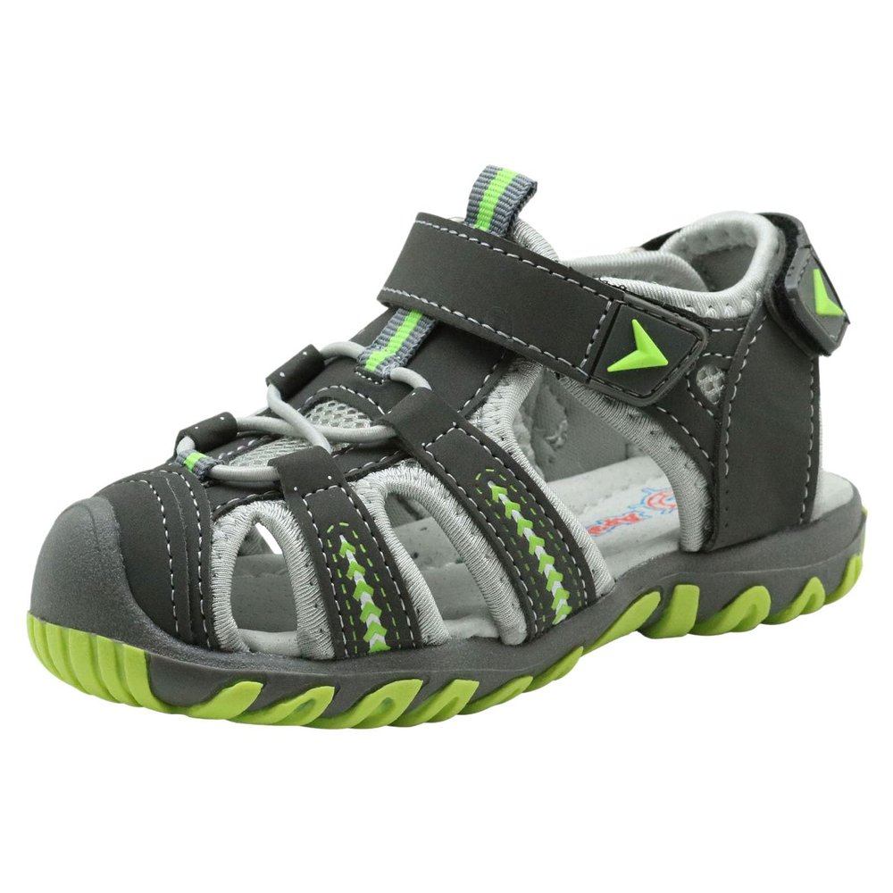 Egmy Children's Boys And Girls' Sport Water Sandals Closed-Toe Outdoor Soft Sole Sports Beach Sandals Non Slip Athletic Shoes (B, 10.5 Little Child)