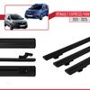 Compatible with Renault Express 2021-2025 Basic Model Car Roof Rack Cross Bar Black Aluminium 3 Bars view 3