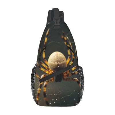 BTCOWZRV Funny Spider Sling Backpack for Women Men Cross Chest Bag Diagonally Crossbody Shoulder Bag Travel