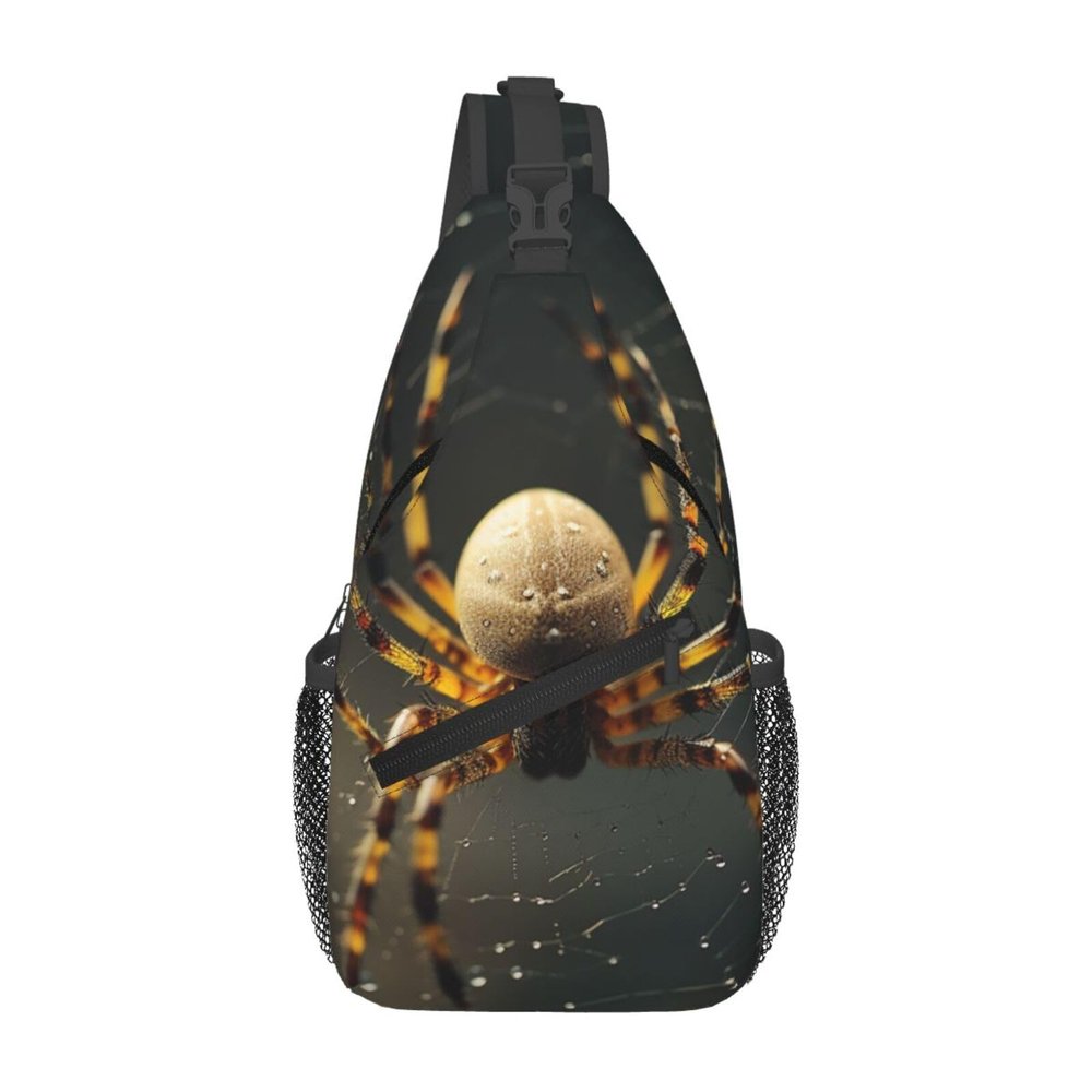 BTCOWZRV Funny Spider Sling Backpack for Women Men Cross Chest Bag Diagonally Crossbody Shoulder Bag Travel