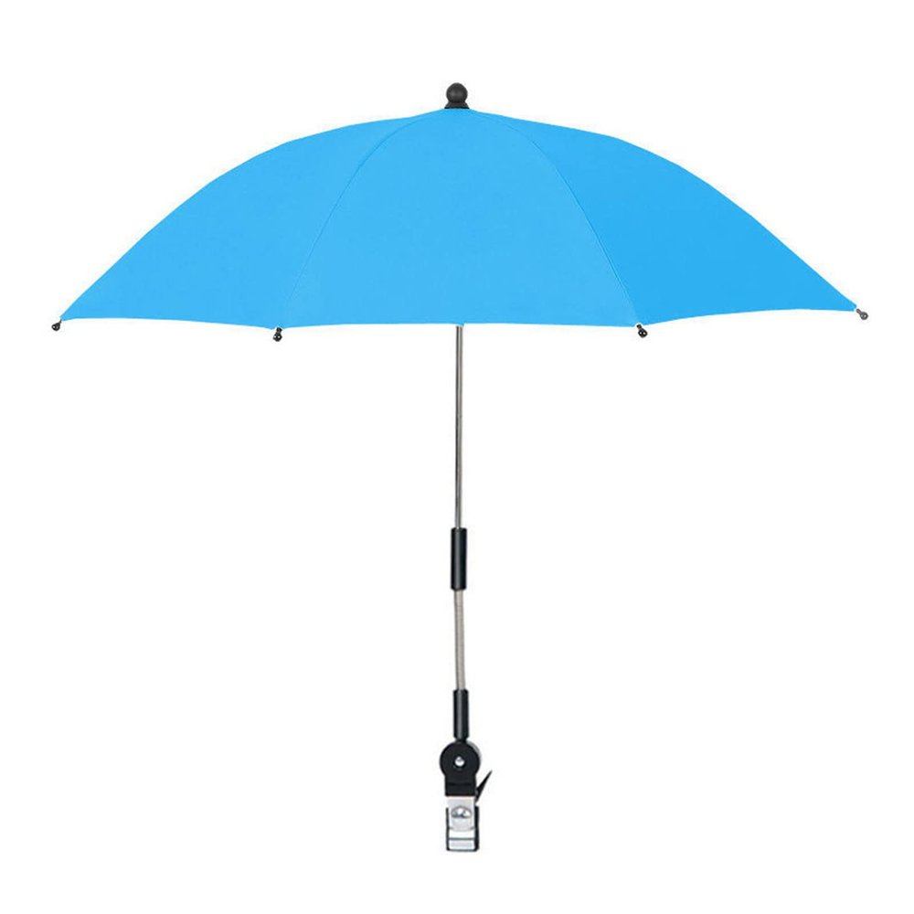 Marooma Chair Umbrella with Clamp, Flexible Outdoor Sun Protection Umbrella Portable Umbrella for Chair Beach Chairs Strollers Wheelchairs Patio Chairs Golf Carts 31.5 Inch(Blue)