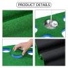 JINEKU Golf Putting Green Double Practice Mat, Adjustable 12 Holes, Sponge Foam Mat + PP Grass, Home Office Outdoor Gaming Competition, 350 x 45 cm view 3