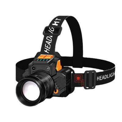 BORDSTRACT LED Rechargeable Headlamp, Gesture Sensor Control Head Torch, USB Charging,Suitable for Outdoor Activities, Camping(GY09 Sensor Headlamp Yellow)