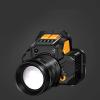 BORDSTRACT LED Rechargeable Headlamp, Gesture Sensor Control Head Torch, USB Charging,Suitable for Outdoor Activities, Camping(GY09 Sensor Headlamp Yellow) view 3