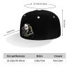 MULIHU Angry Panda Snapback Hat Flat Bill Hat Baseball Cap for Men Women Flat Brim Hats White view 4