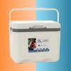 Cooler Box Ice Box 6L Personal with Handle for Freeze/Hot Food Ice Chest Small Insulated Box for Beach Camping Stall Outdoor, White view 2