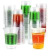 AcpopbM Football Cups, 100 Pack 12 oz Game Disposable Cup Clear Plastic Cups Tailgate Events Drinkware Decorations for Football Party Supplies view 1