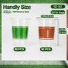 AcpopbM Football Cups, 100 Pack 12 oz Game Disposable Cup Clear Plastic Cups Tailgate Events Drinkware Decorations for Football Party Supplies view 3