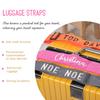 Custom Luggage Straps for Safe Travel - Personalized Embroidered Suitcase Belts, Unique Presents for Frequent Flyers, Business Travelers, and Vacationers - 11 Colors, Adjustable 97cm-180cm (Rainbow) view 2