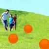 GCQJOQ 3 Pcs 9 Inch Inflatable Bouncy Balls with Hand Air Pump for Indoor Outdoor Play Balls (Orange) view 2