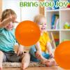 GCQJOQ 3 Pcs 9 Inch Inflatable Bouncy Balls with Hand Air Pump for Indoor Outdoor Play Balls (Orange) view 3