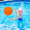 GCQJOQ 3 Pcs 9 Inch Inflatable Bouncy Balls with Hand Air Pump for Indoor Outdoor Play Balls (Orange) view 4