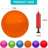 GCQJOQ 3 Pcs 9 Inch Inflatable Bouncy Balls with Hand Air Pump for Indoor Outdoor Play Balls (Pink, Purple, Orange) view 2