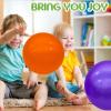 GCQJOQ 3 Pcs 9 Inch Inflatable Bouncy Balls with Hand Air Pump for Indoor Outdoor Play Balls (Pink, Purple, Orange) view 4