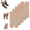 10Pairs Vylinox Bareblend Socks,Invisible Slip-Resistant Crystal Silk Socks,Sheer Ankle Socks for Women Men (apricot) view 1