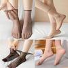 10Pairs Vylinox Bareblend Socks,Invisible Slip-Resistant Crystal Silk Socks,Sheer Ankle Socks for Women Men (apricot) view 3