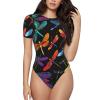 quopvn Cute Dragonfly Print Women'S Short-Sleeved Onesie Round Neck Short- Sleeved, X-Large view 1