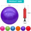 GCQJOQ 3 Pcs 9 Inch Inflatable Bouncy Balls with Hand Air Pump for Indoor Outdoor Play Balls (Purple) view 2