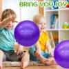GCQJOQ 3 Pcs 9 Inch Inflatable Bouncy Balls with Hand Air Pump for Indoor Outdoor Play Balls (Purple) view 4